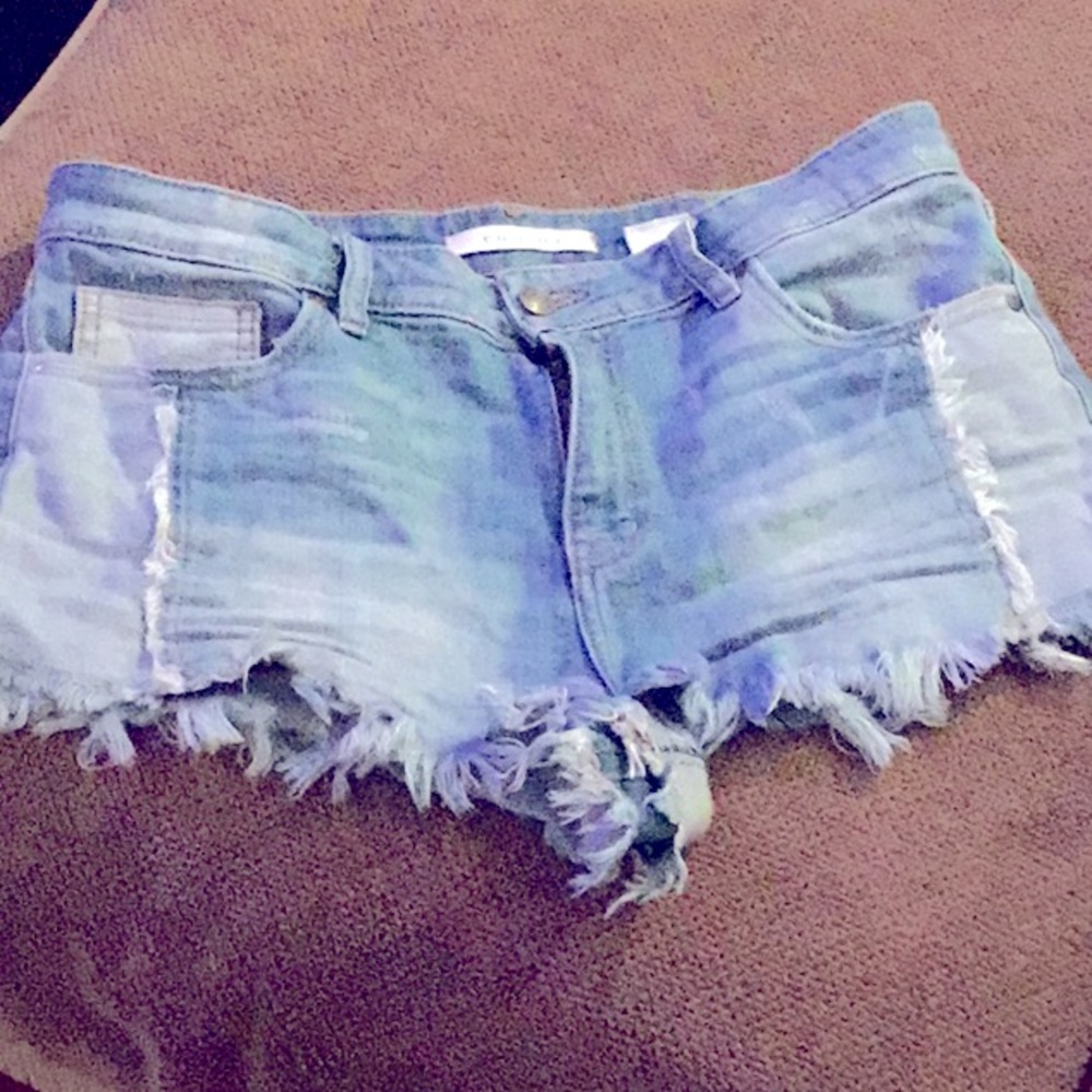 Eunina woman’s Jean shorts high wasted size large  rare